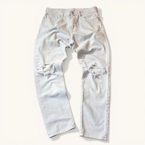 PACSUN Distressed Slim Taper Grey Jeans, Men’s Sz 32x32